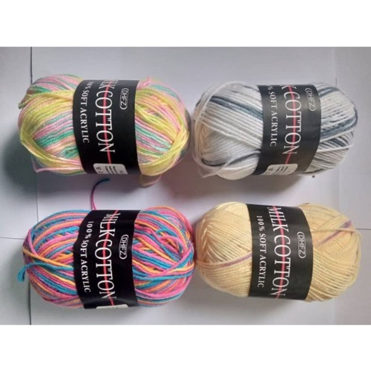 Milk Cotton Yarn -4pcs -50g