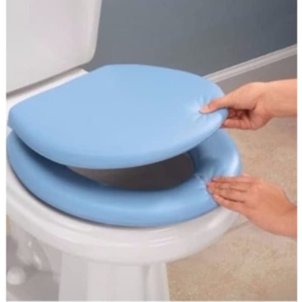 Soft padded top toilet seat