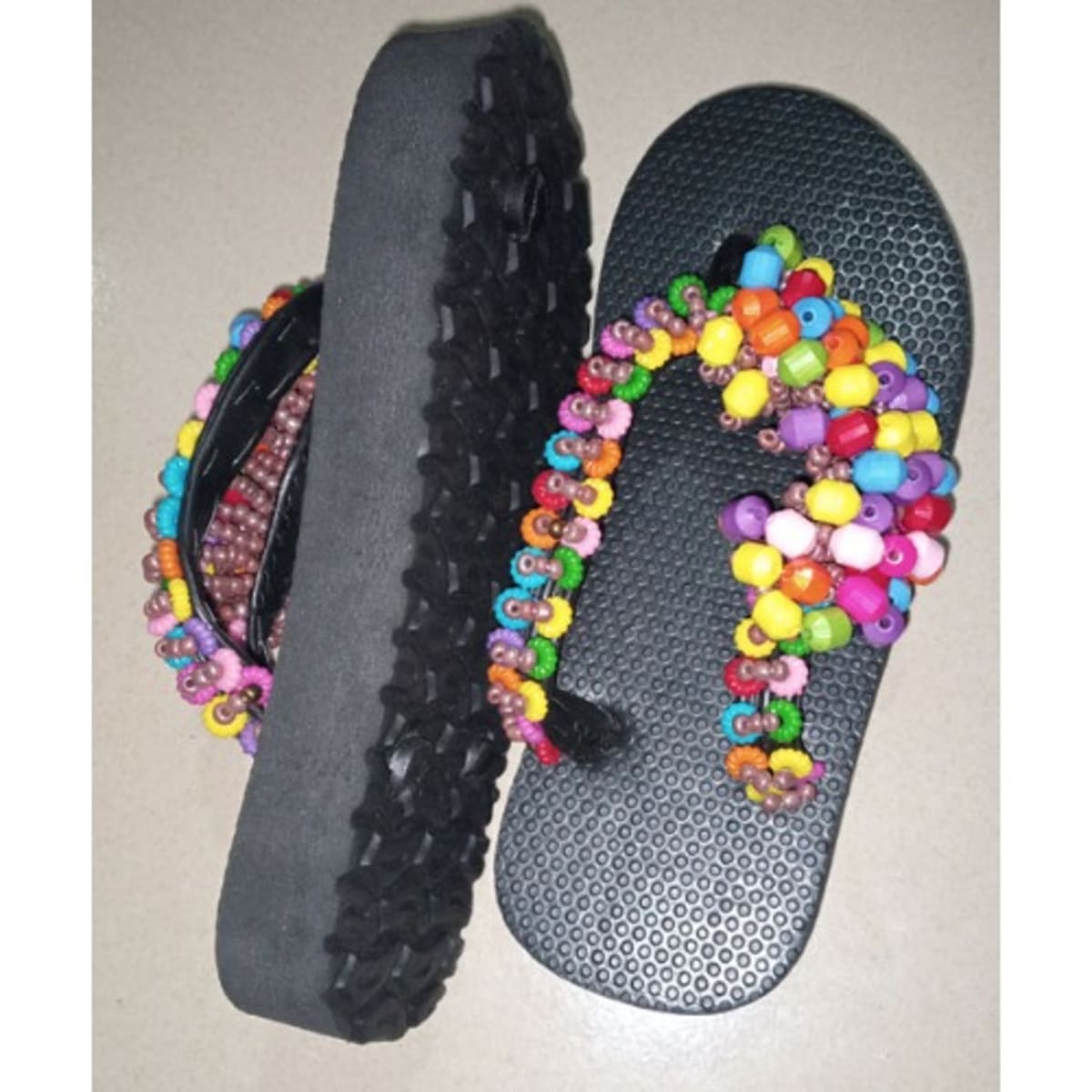 Beaded top slippers designs