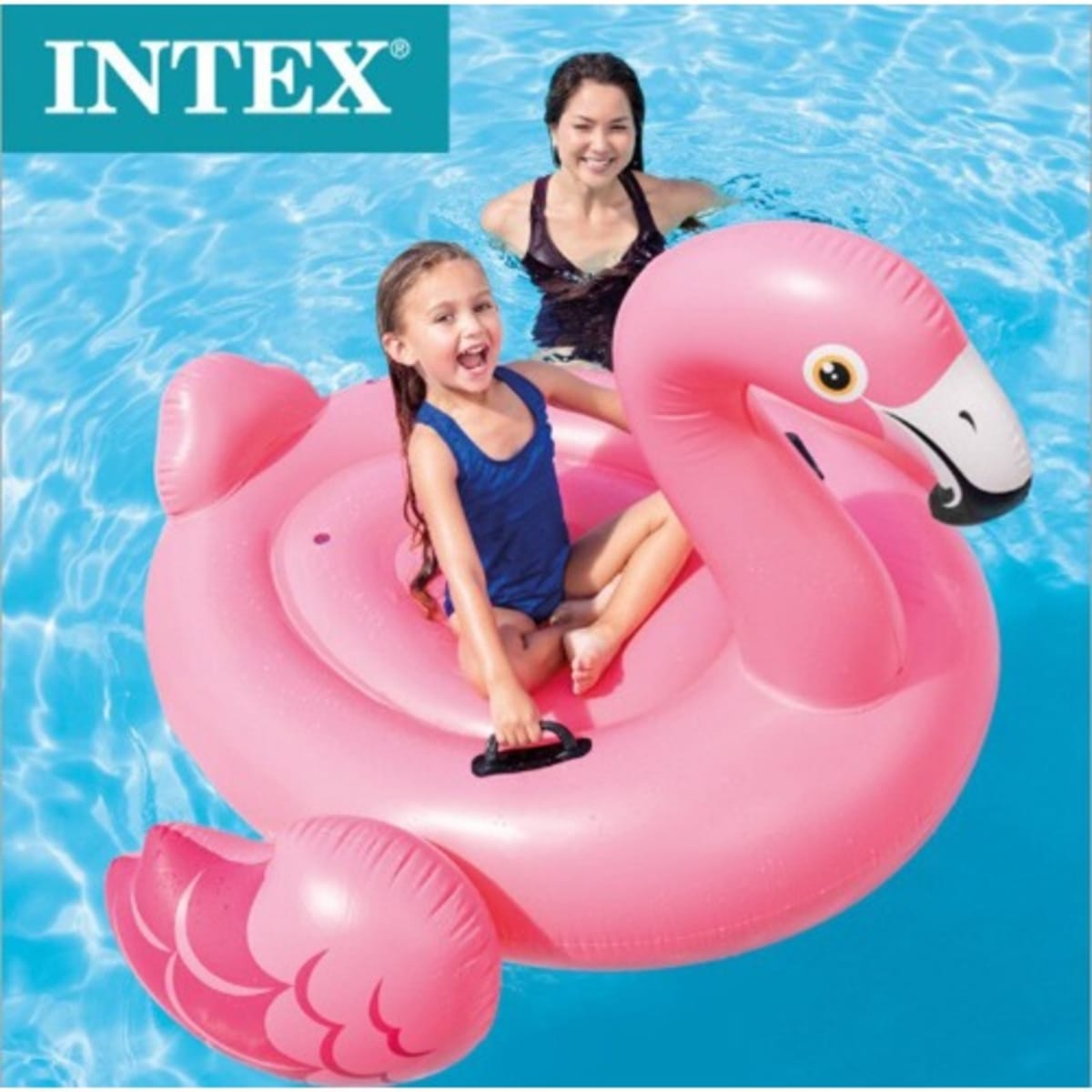 Intex flamingo ride best sale on
