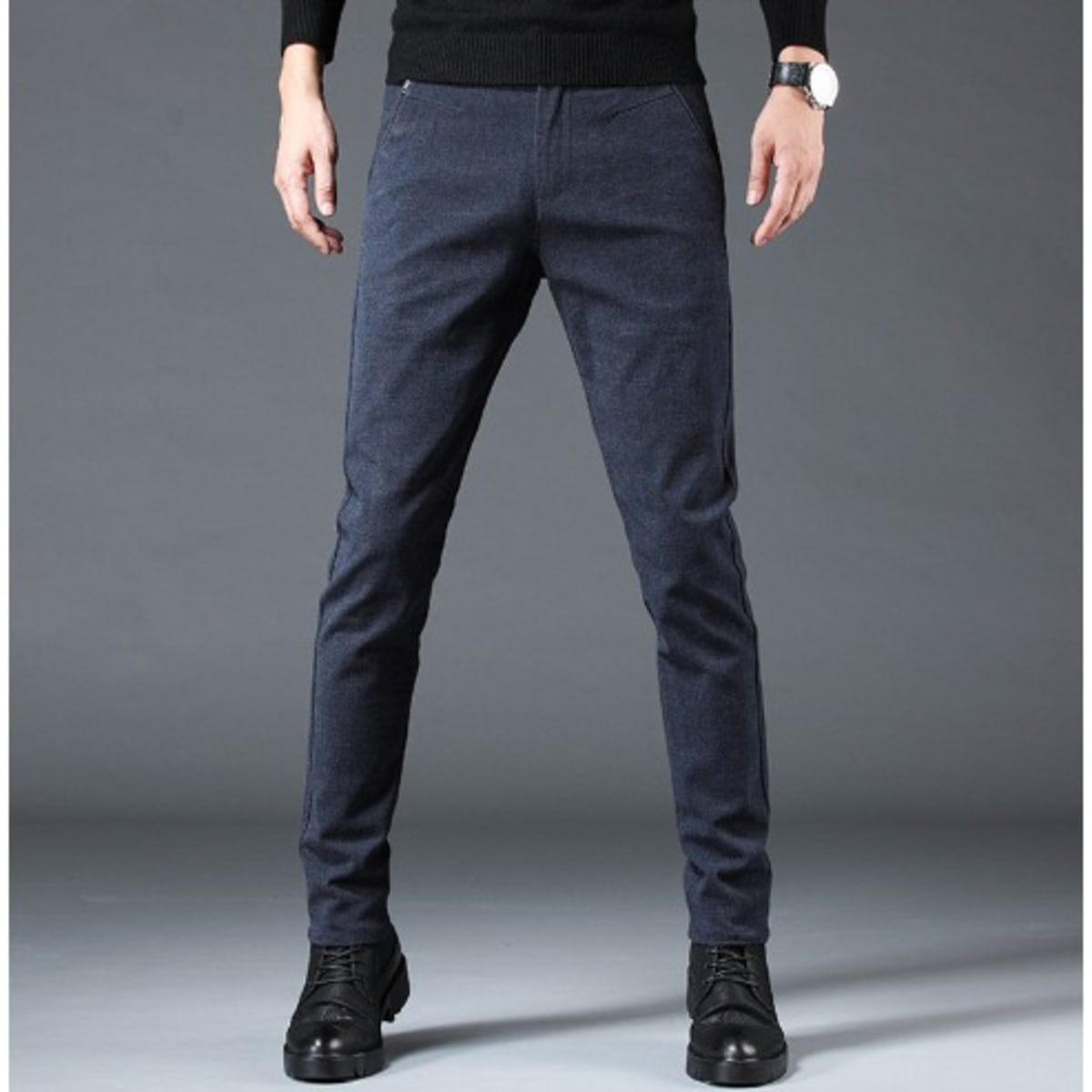 Mens slim fit outlet smart casual trousers