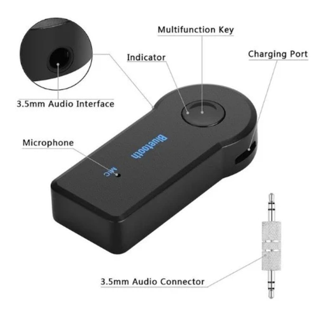 Aux microphone top for car