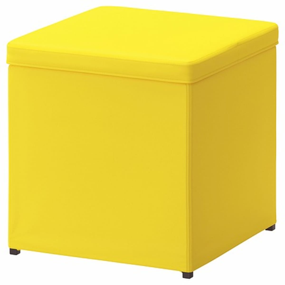 Yellow footstool with sales storage