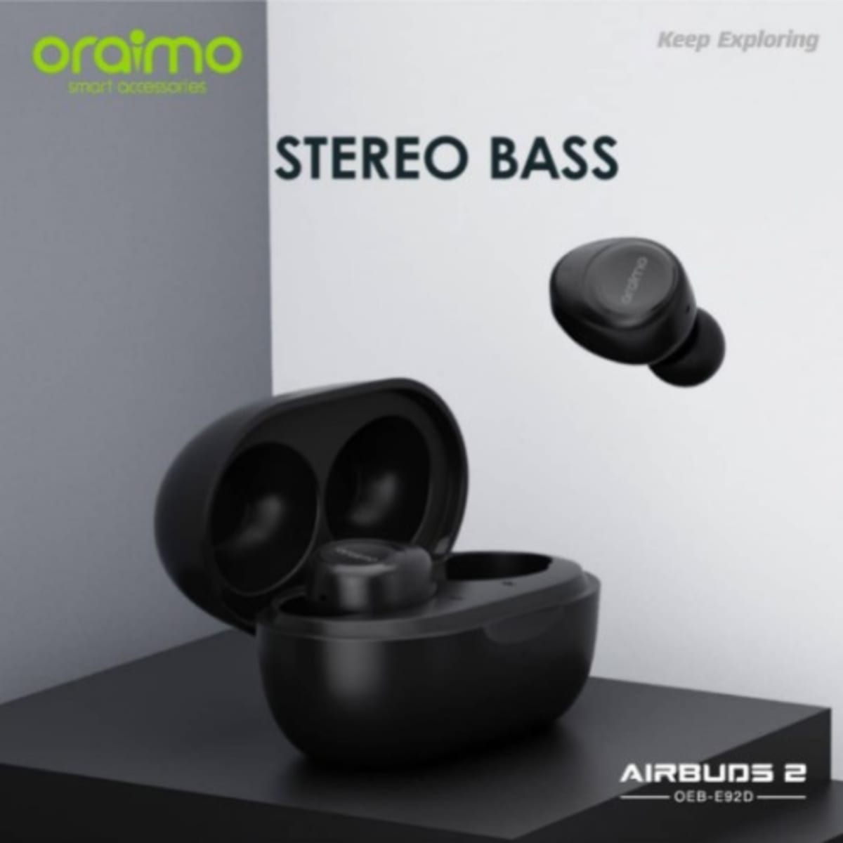 Oraimo Stereo Bass Airbuds 2 Wireless In Ear Earbuds Oeb E92d
