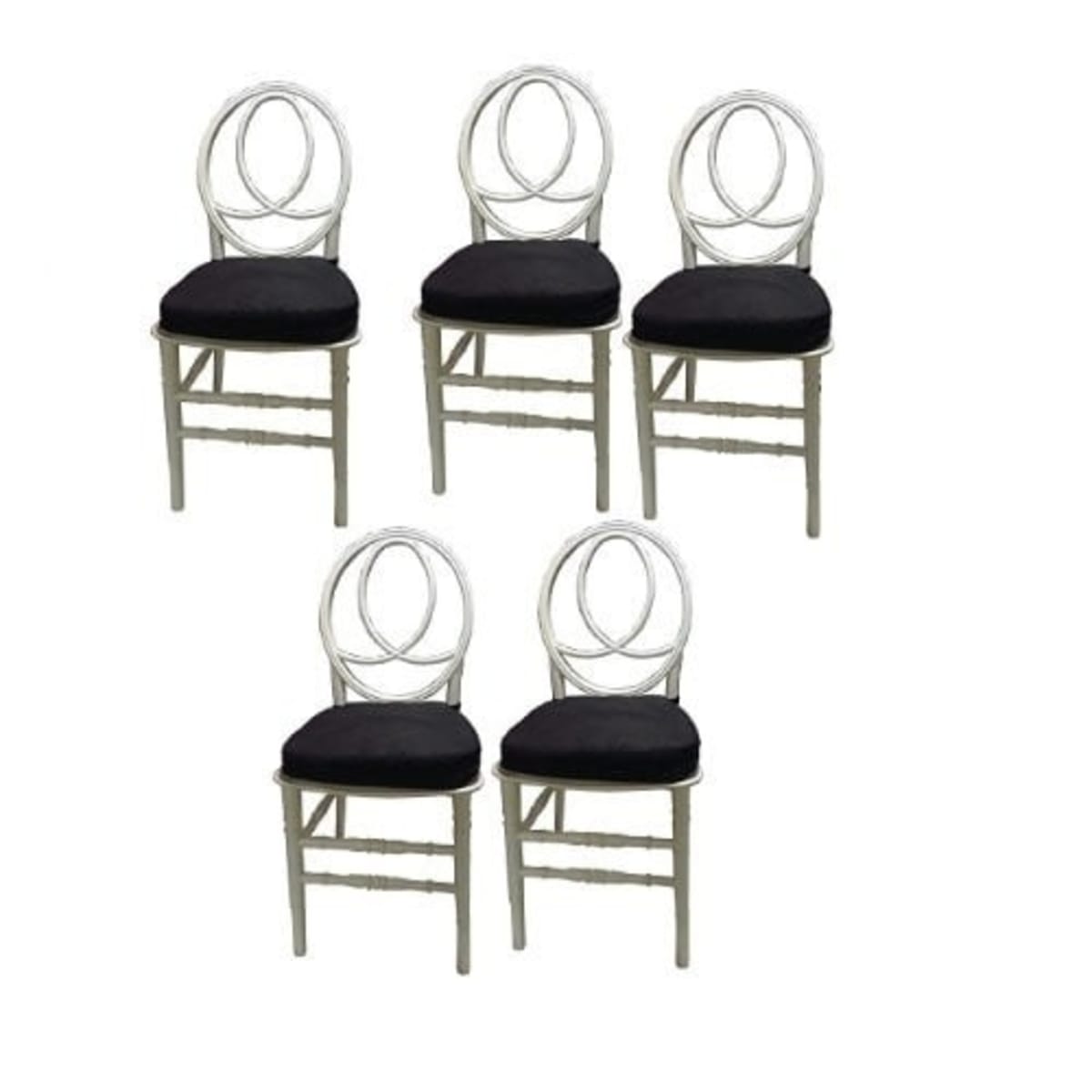 Plastic chair with cushion top