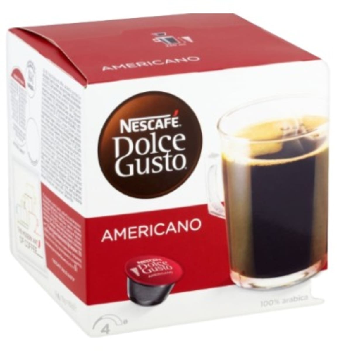 Nescafé Dolce Gusto Lungo Café Tostado Molido En Cápsulas Coffee Capsules  100% Arabic, 7 g / 0.2 oz each (box of 16)