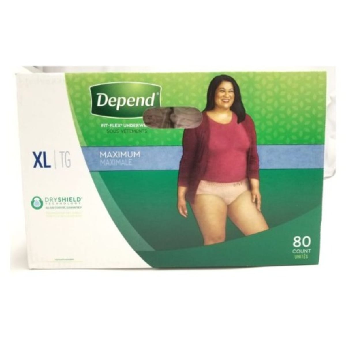Depend Fit-Flex Extra Large Maximum Absorbency Underwear for Men 80 count.