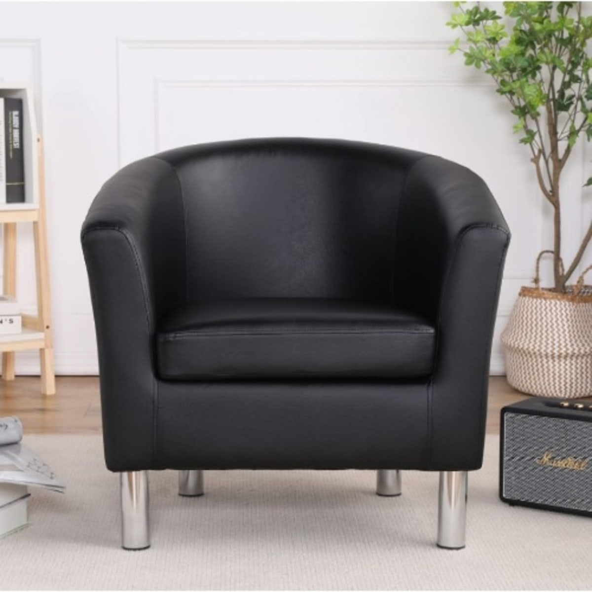 Black armchair sale sale