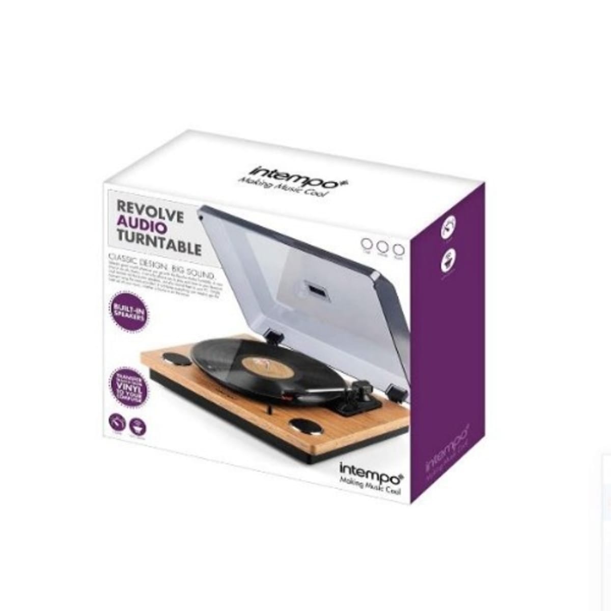 Intempo vinyl turntable with stereo new arrivals speakers