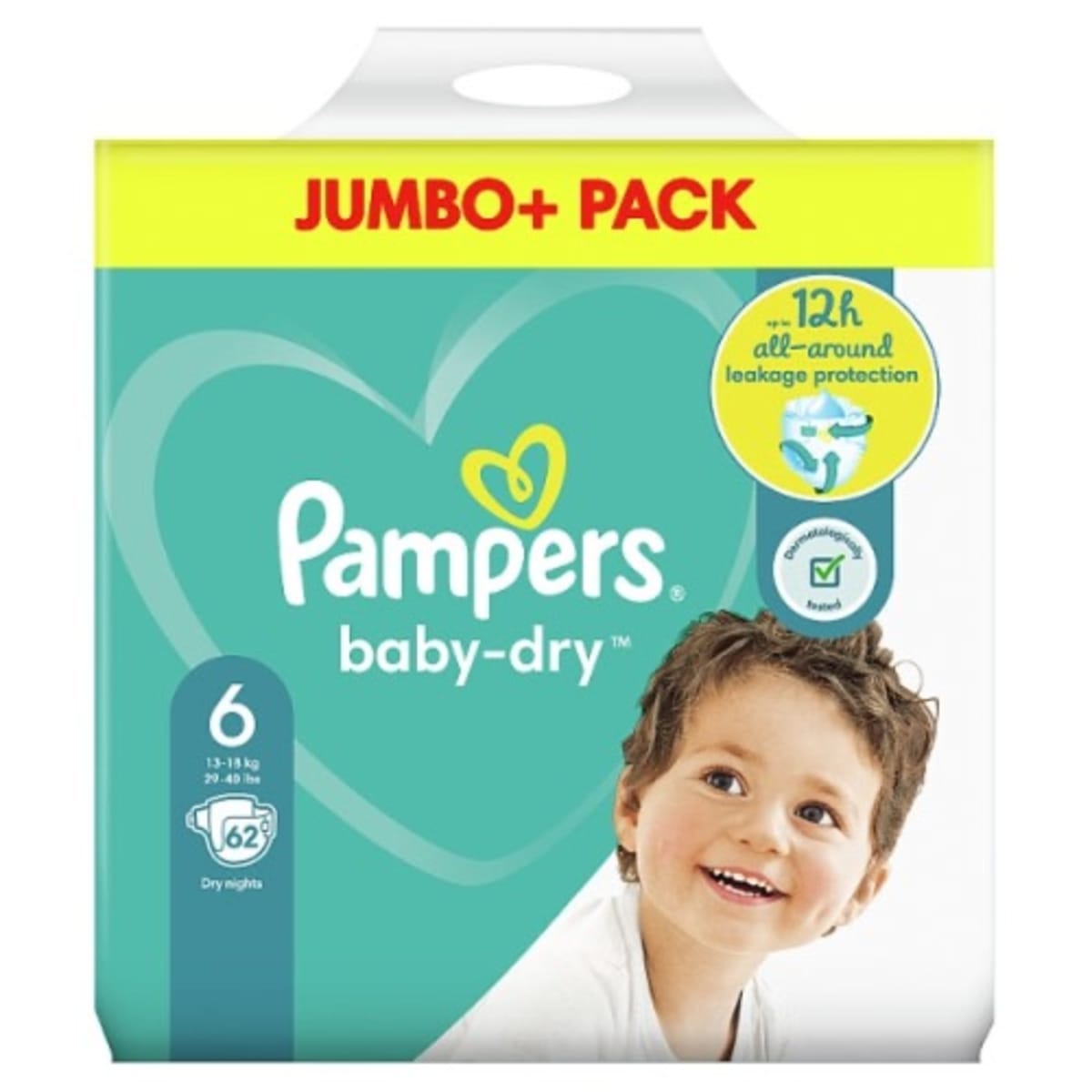 Pampers Baby dry Size 6 Nappies Jumbo Pack 62pack Konga