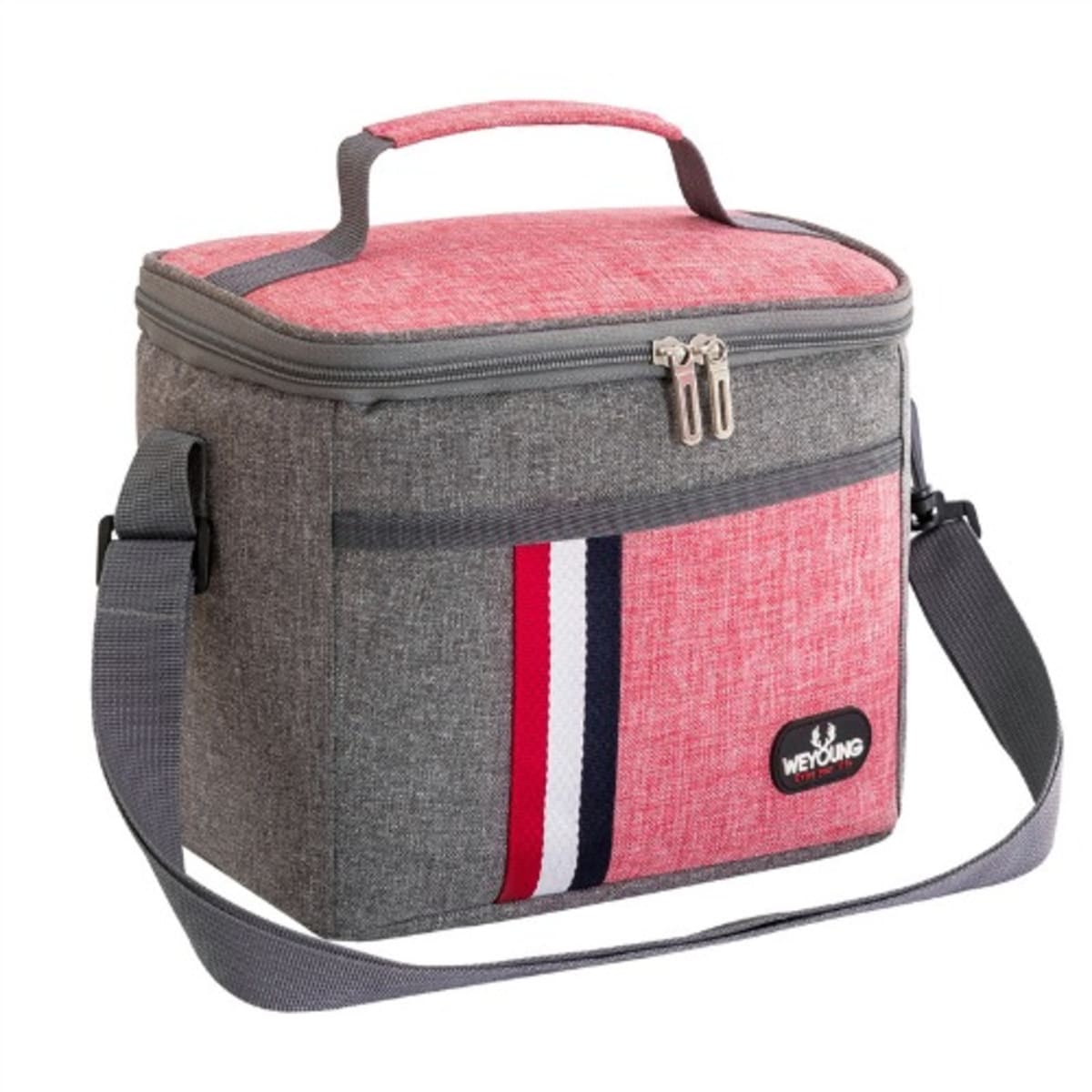 Compact Insulated Lunch Bag - Pink