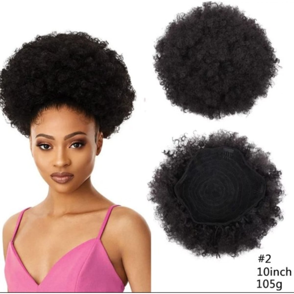Black on sale wig bun