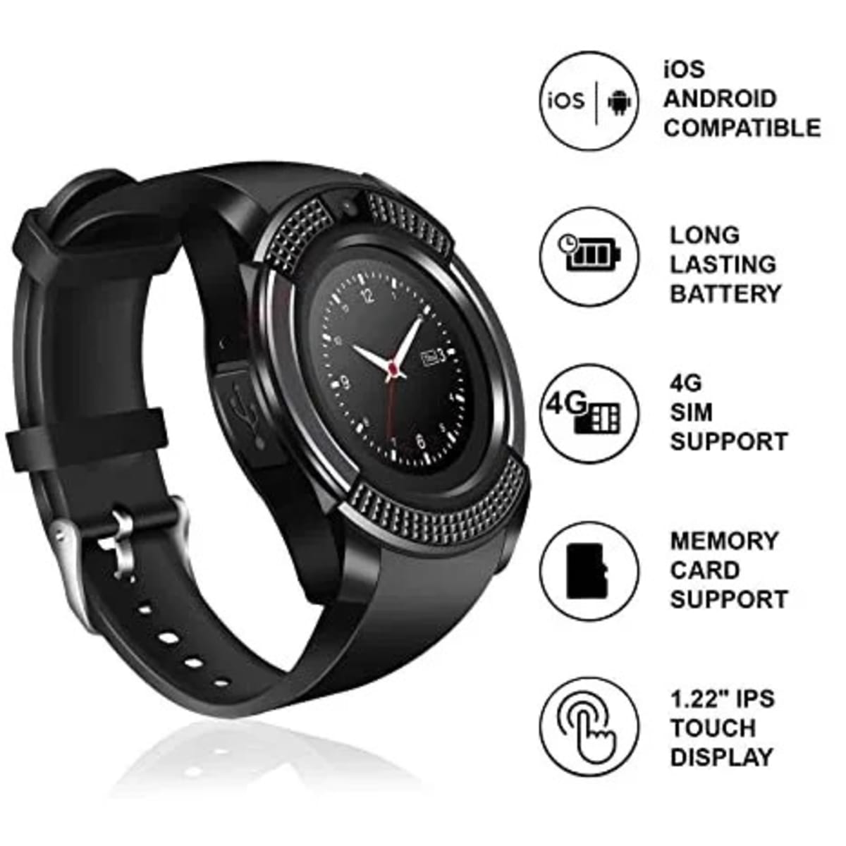 V8 smartwatch memory card cheap