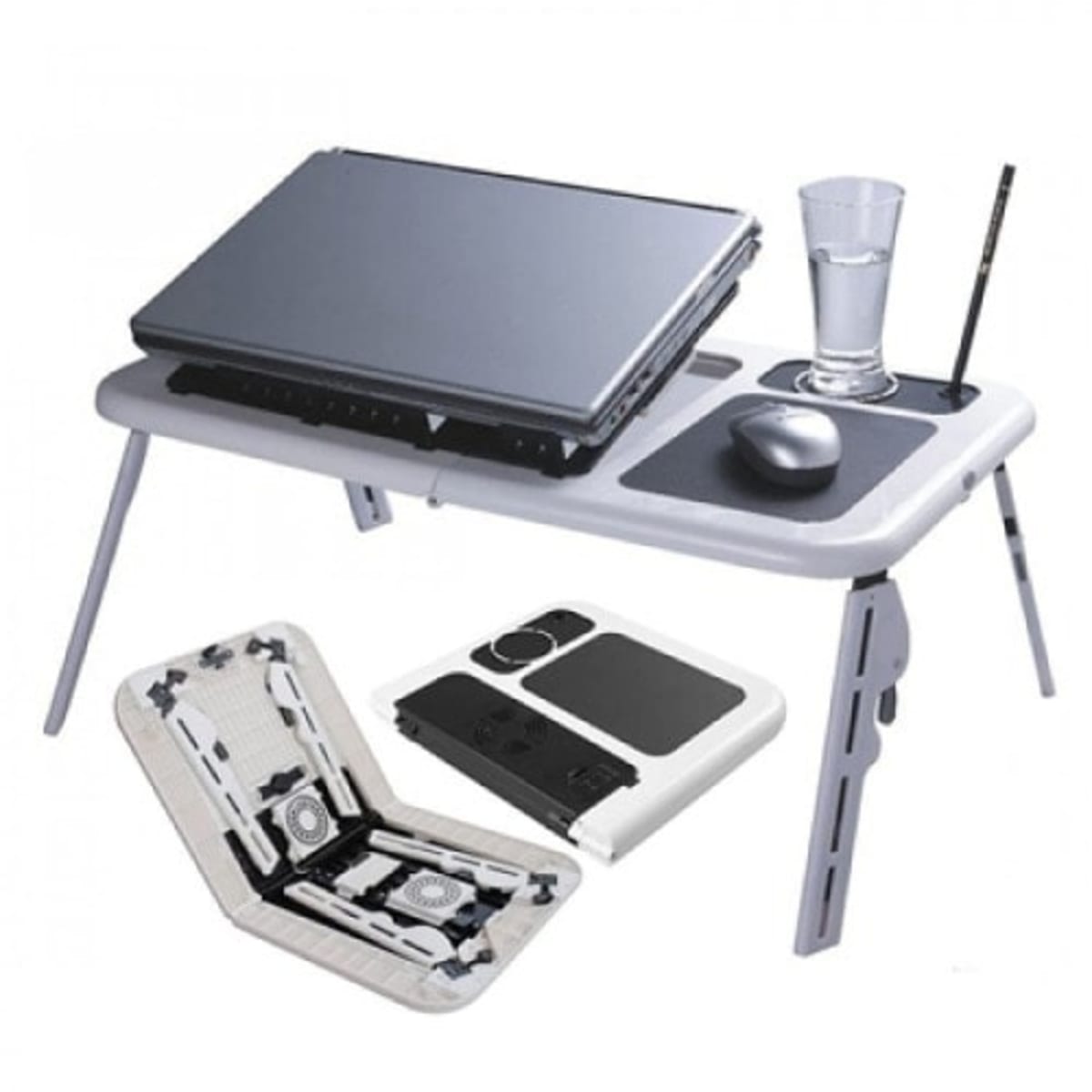 Portable Adjustable Folding Laptop Table E table With Cooling