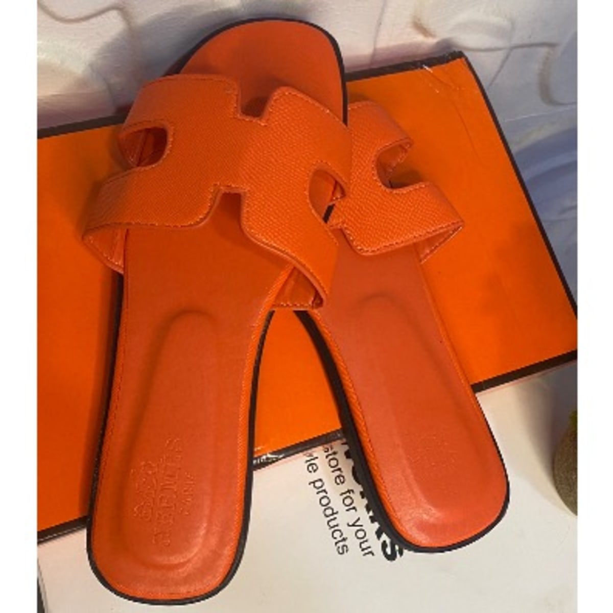 Orange slipper on sale