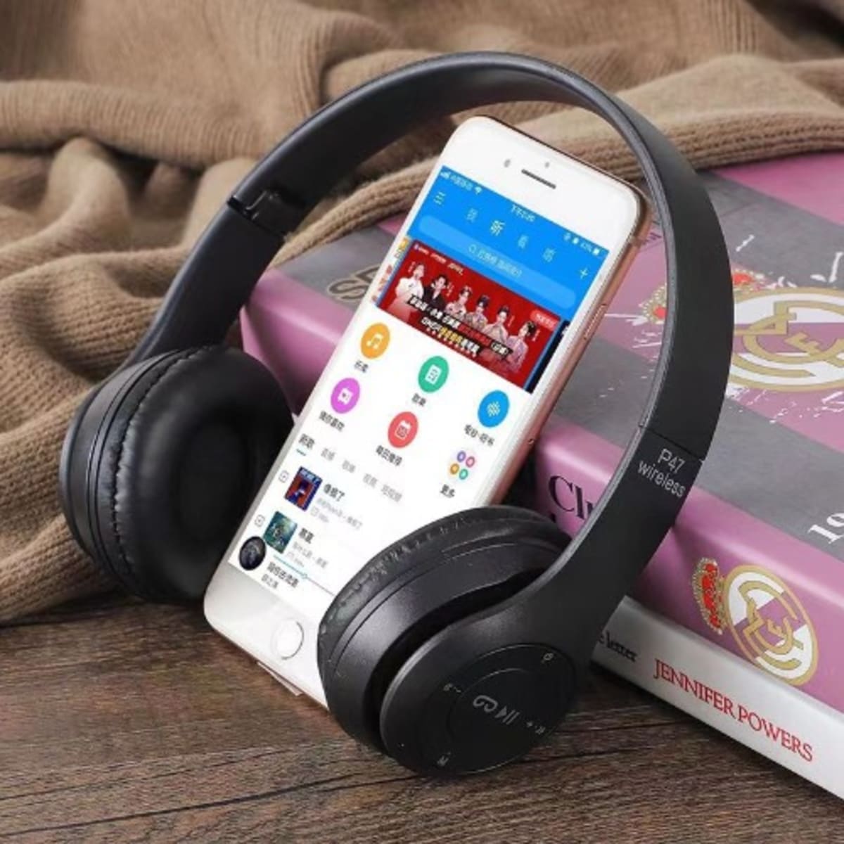 P47 Bluetooth headphone Black Konga Online Shopping