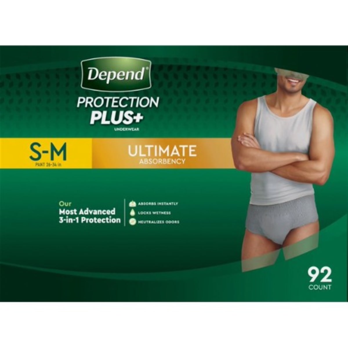Depend Fit-Flex Underwear for Men (Small/Medium)