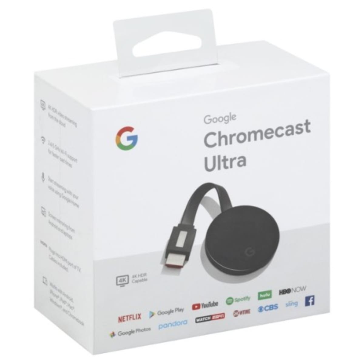 Google Chromecast Ultra 4k HDR Capable Premium TV Streaming Device