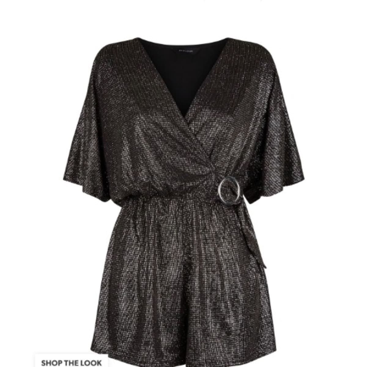 Black buckle playsuit new arrivals