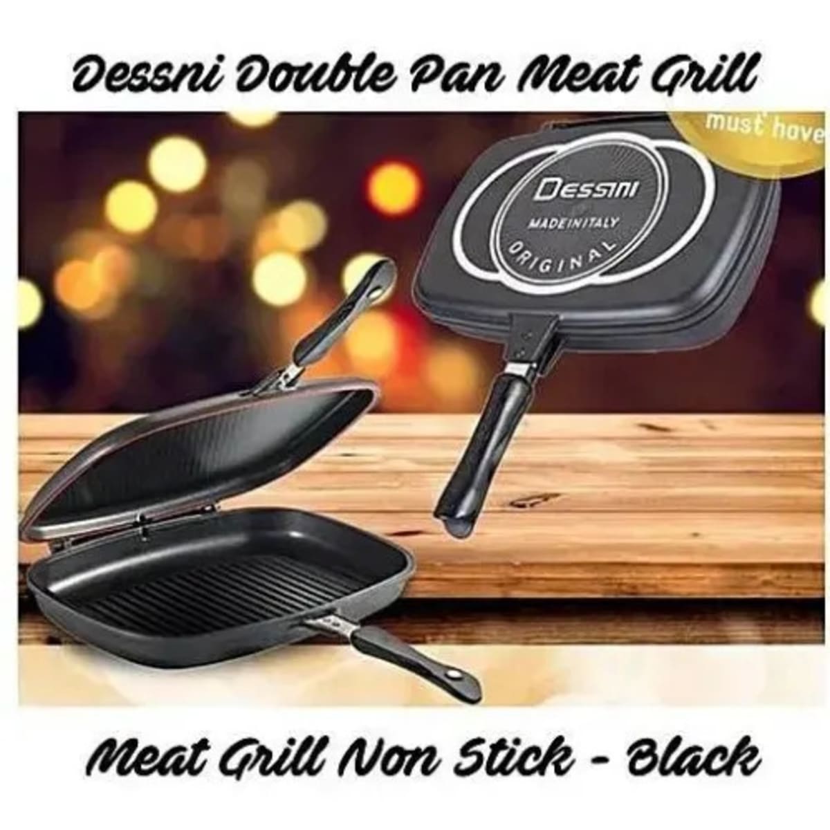 Double Grill Frying Pan, Double Sided Pan, Baking Tray