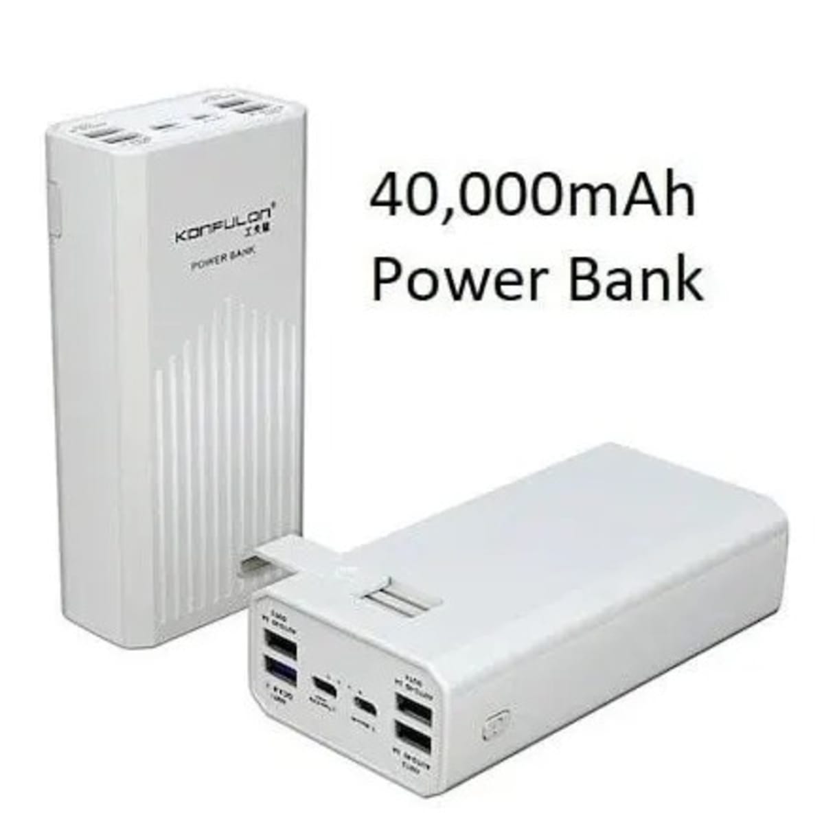 Konfulon 40,000mah Powerbank For Phones & Laptops With Multiple Output With  Type C Output/input