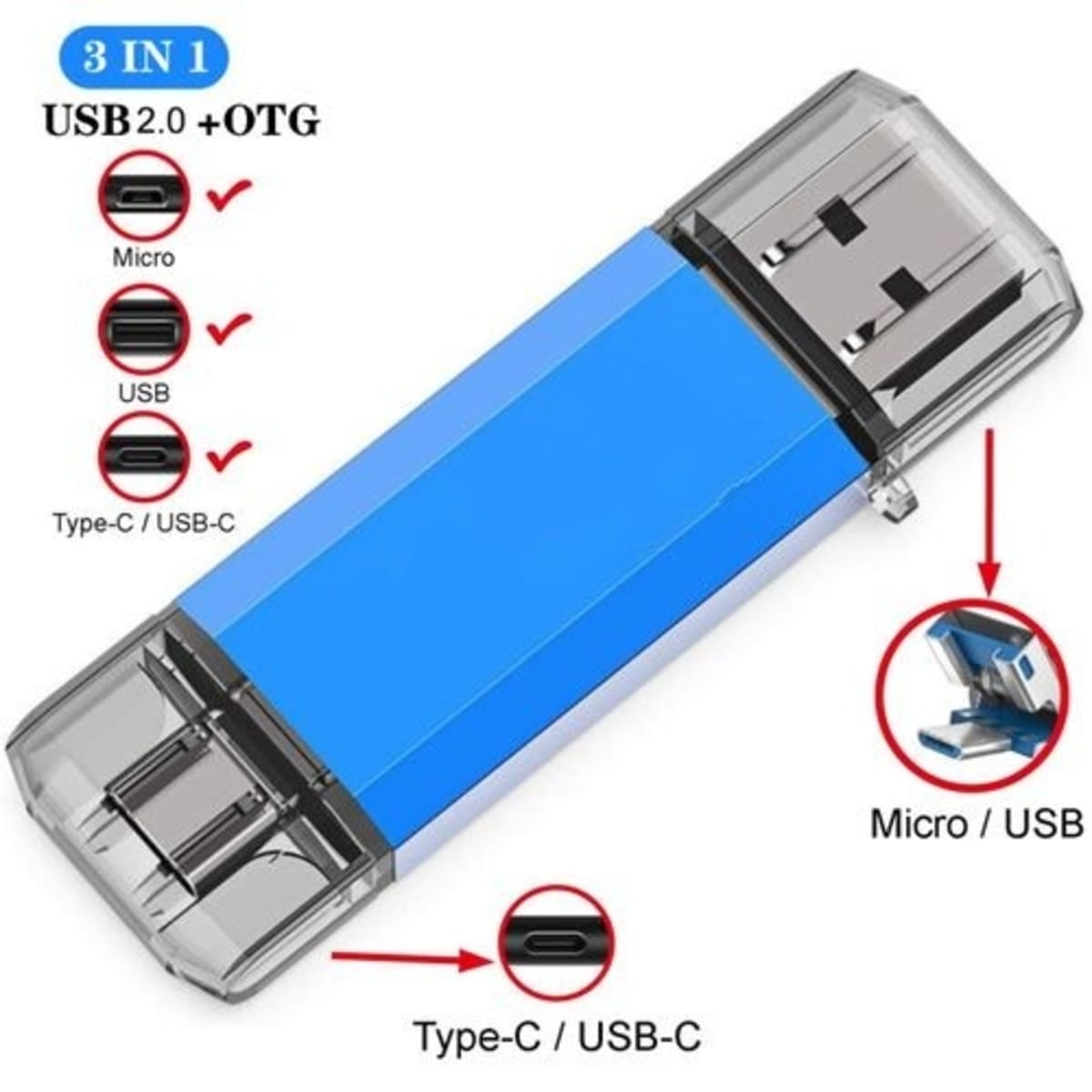 A&S OTG 32GB Usb Drive - Type-c - Micro Usb | Konga Online Shopping