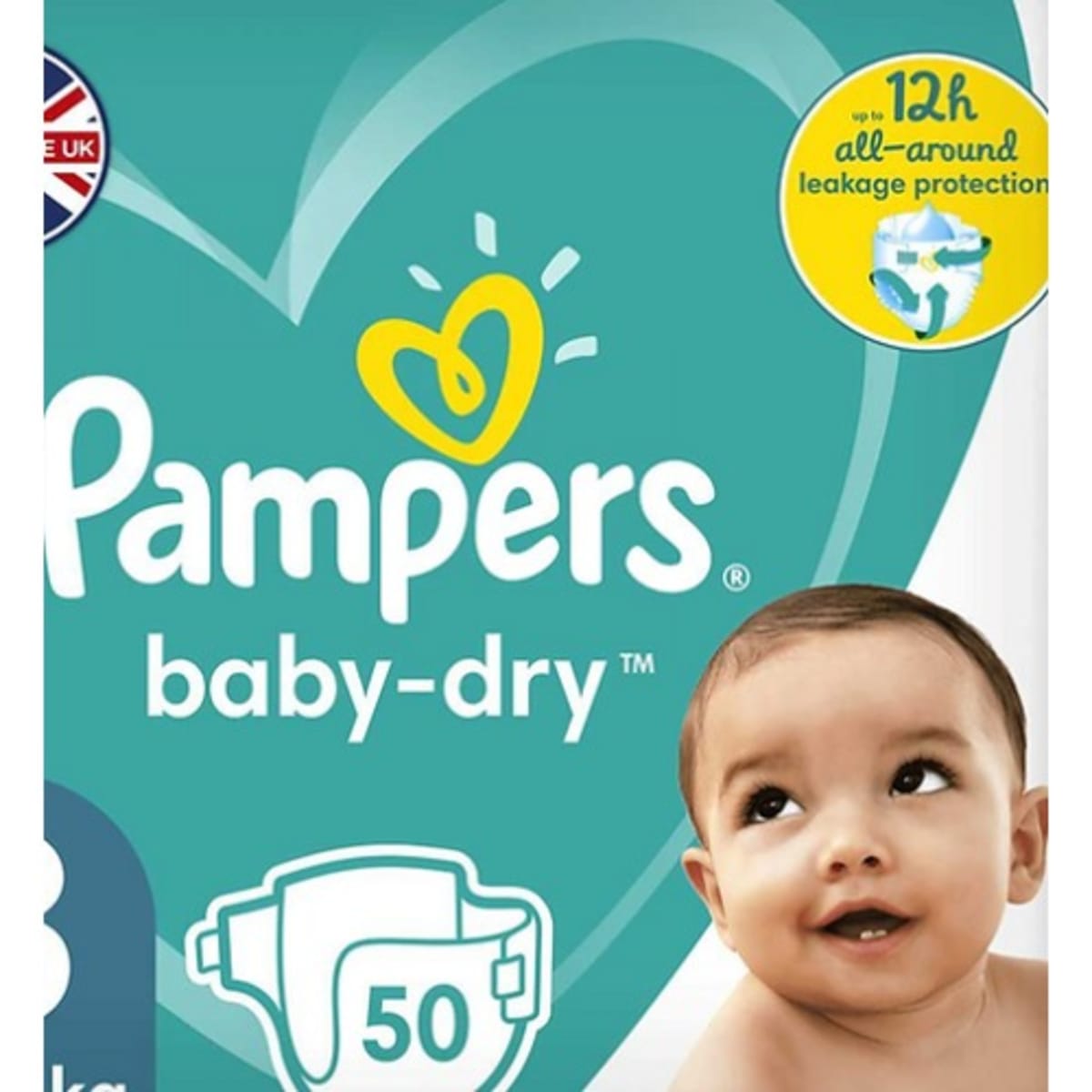 Pampers Baby dry Size 3 Nappies Essential Pack 50 pack Konga