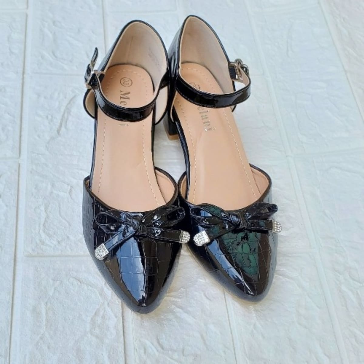 Girls block heel shoes hot sale