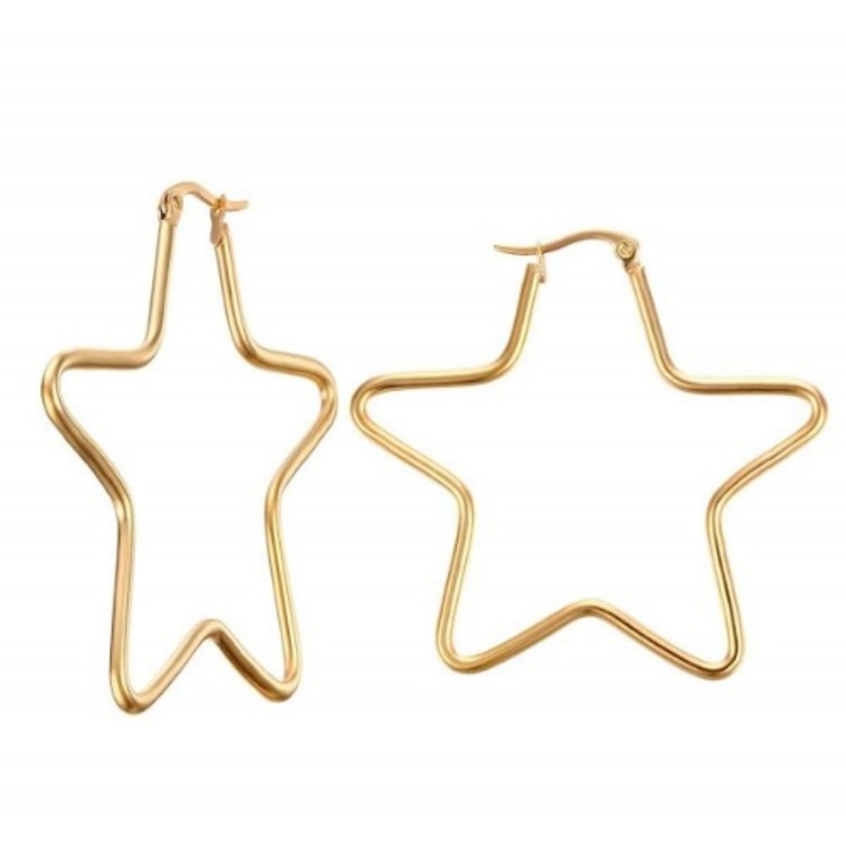 Large star cheap shaped hoop earrings