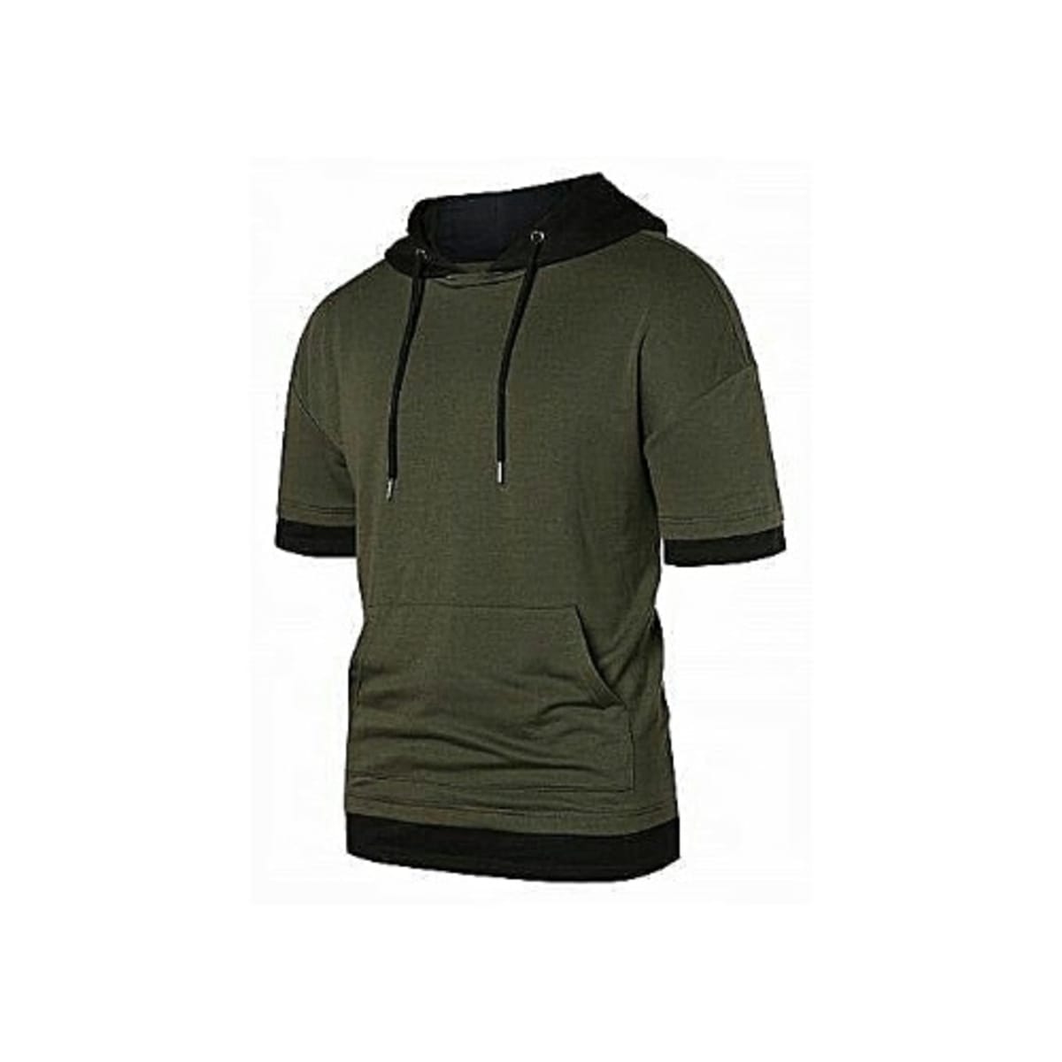 Black And Green Short sleeve Hoodie