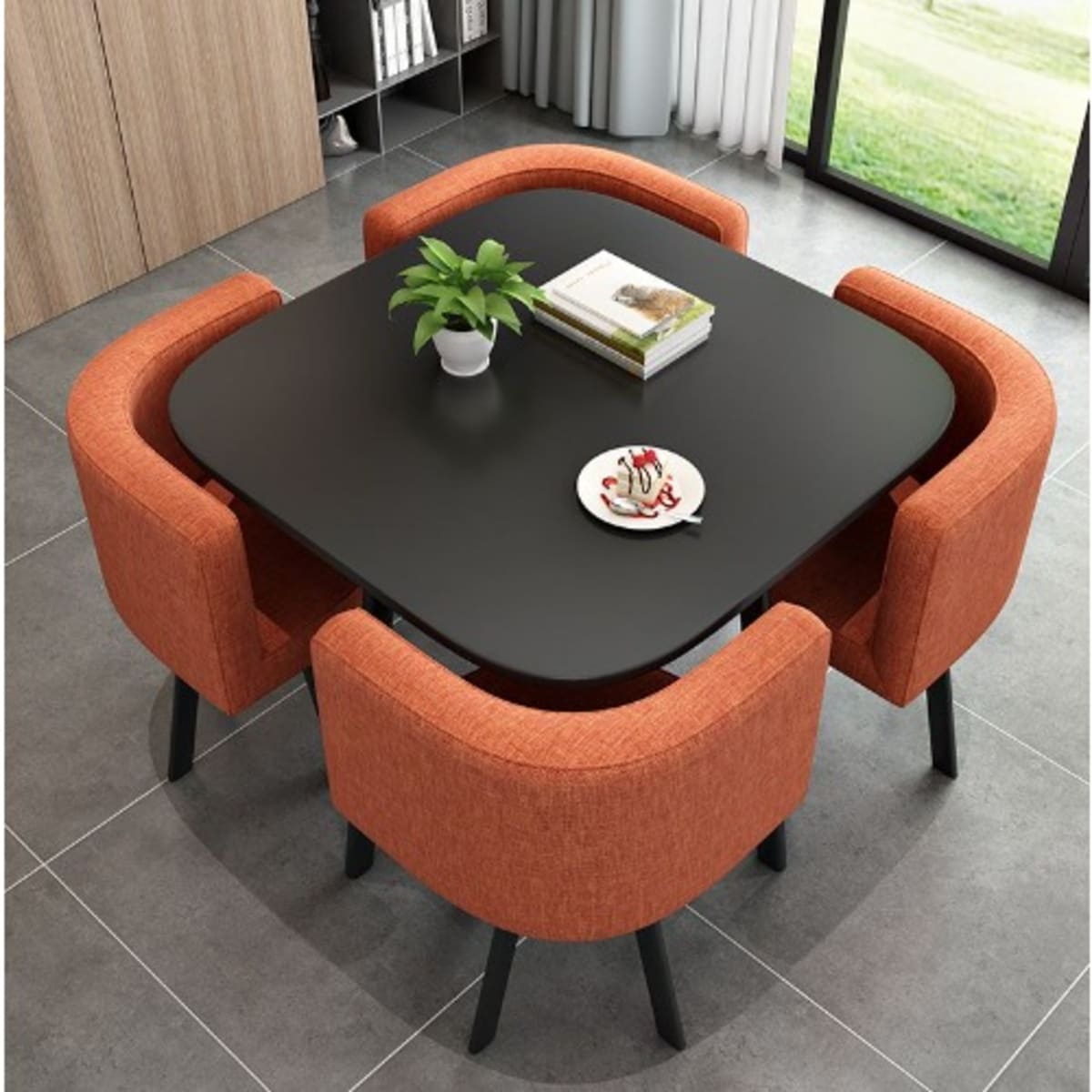 4 chairs around coffee table sales