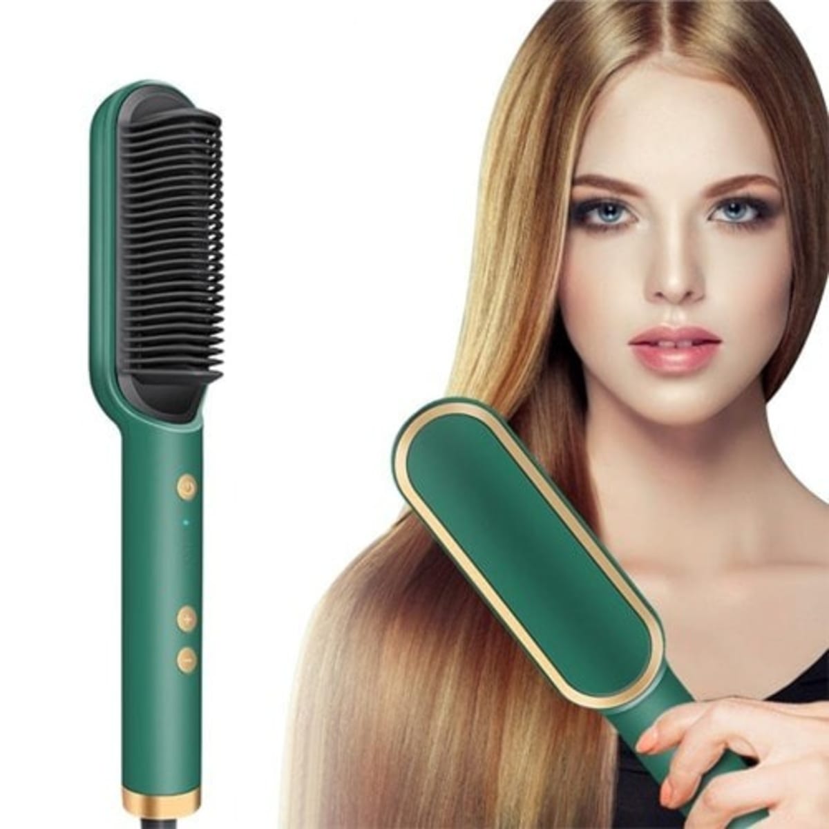 Best hot store hair brush straightener