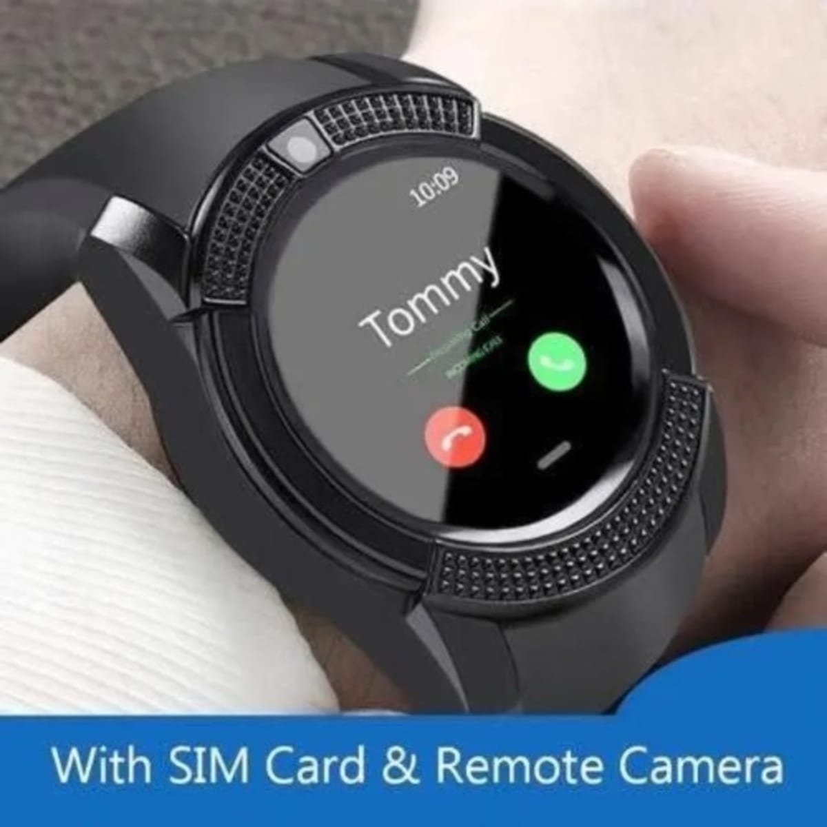 V8 Smart Watch With Camera Sim Card Slot Black Konga Online