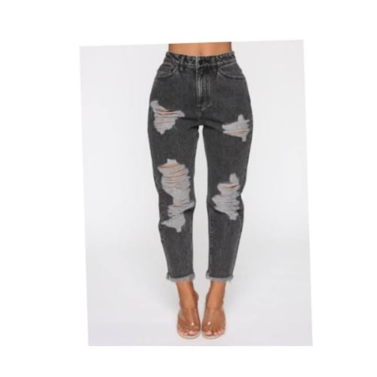 Black ripped boyfriend deals jeans