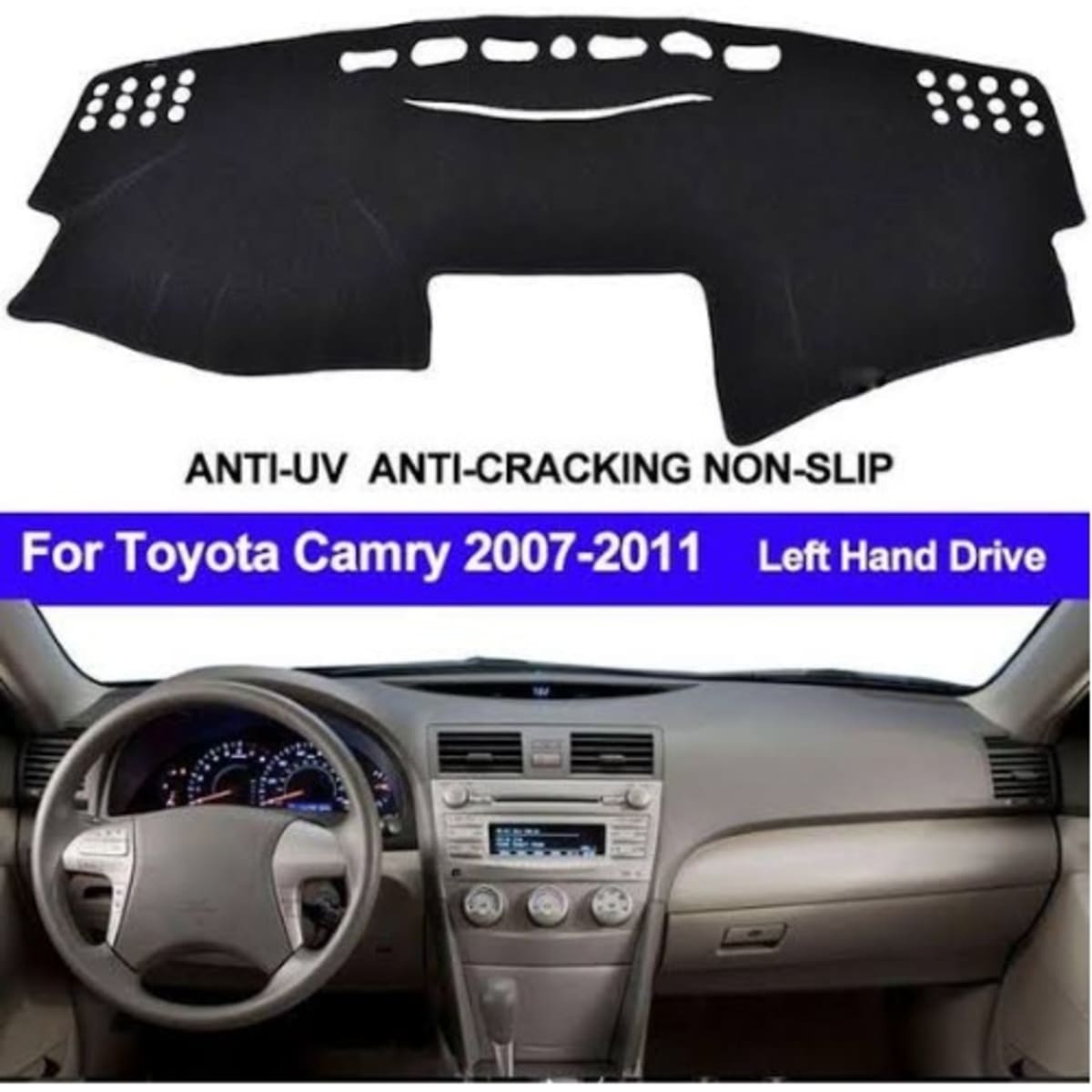 Dashboard Cover For Toyota Camry 2007 2010 Black Konga Online