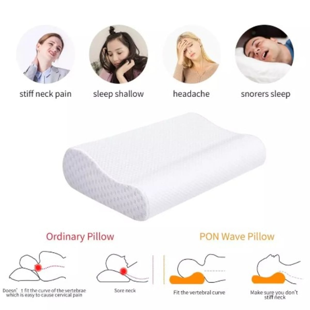 Anti snoring Orthopaedic Cervical Protection Pillow Extra Large