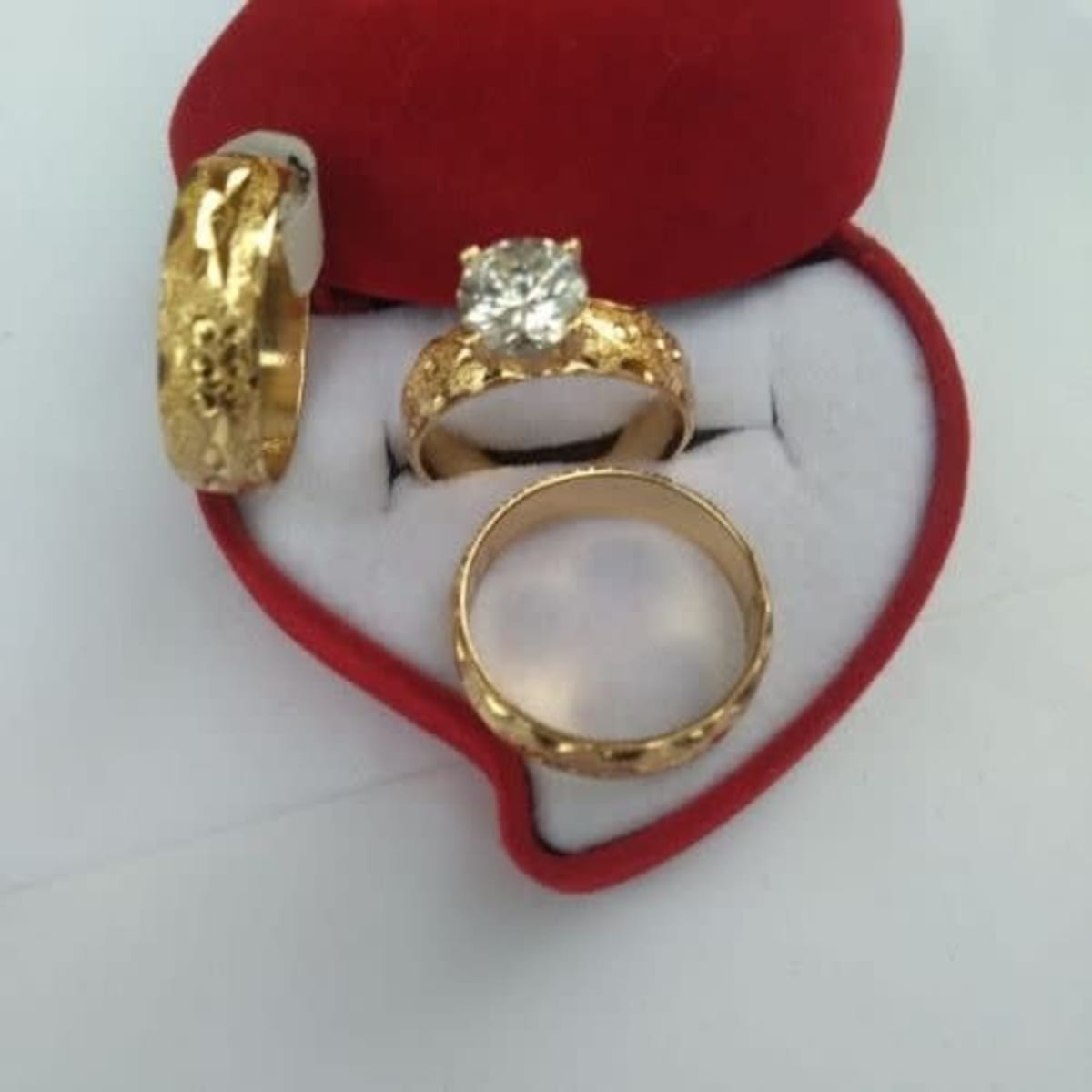 Roman Wedding Ring Set Gold 3 Pieces Konga Online Shopping