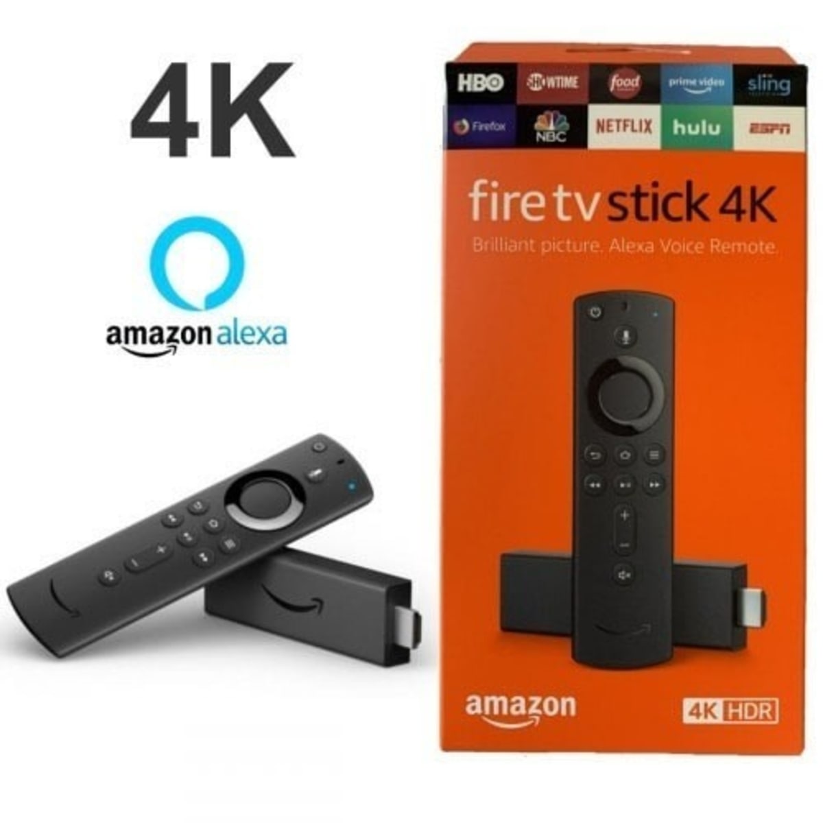 Fire Tv Stick 4k Streaming Media Player - With Alexa Voice Remote