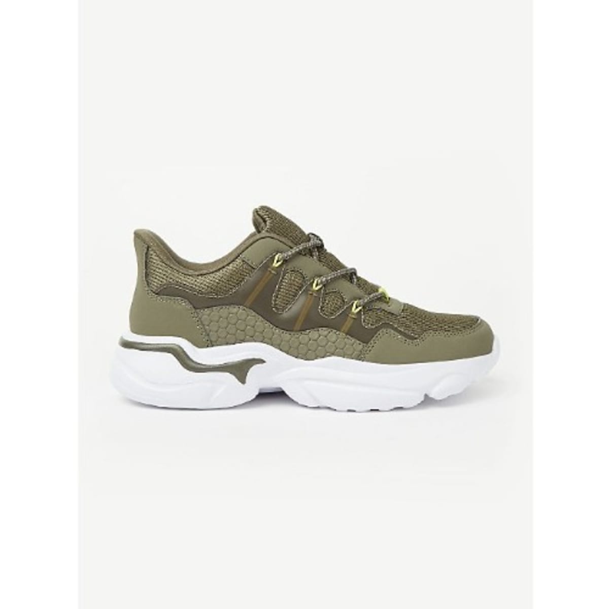 Khaki chunky trainers shop