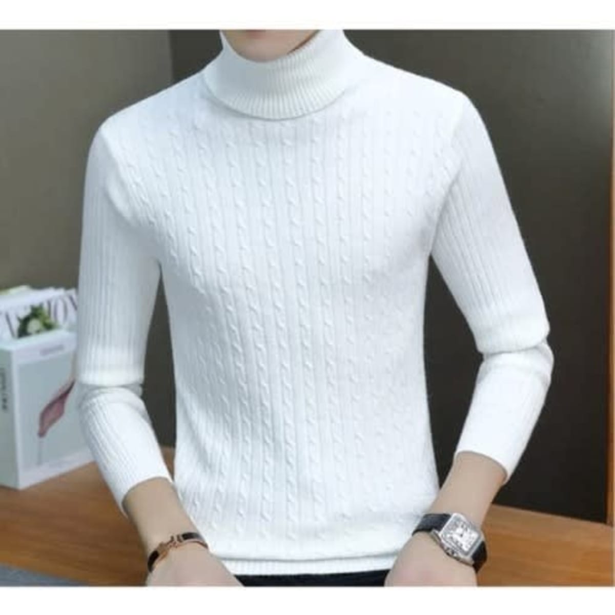 White shop turtleneck male