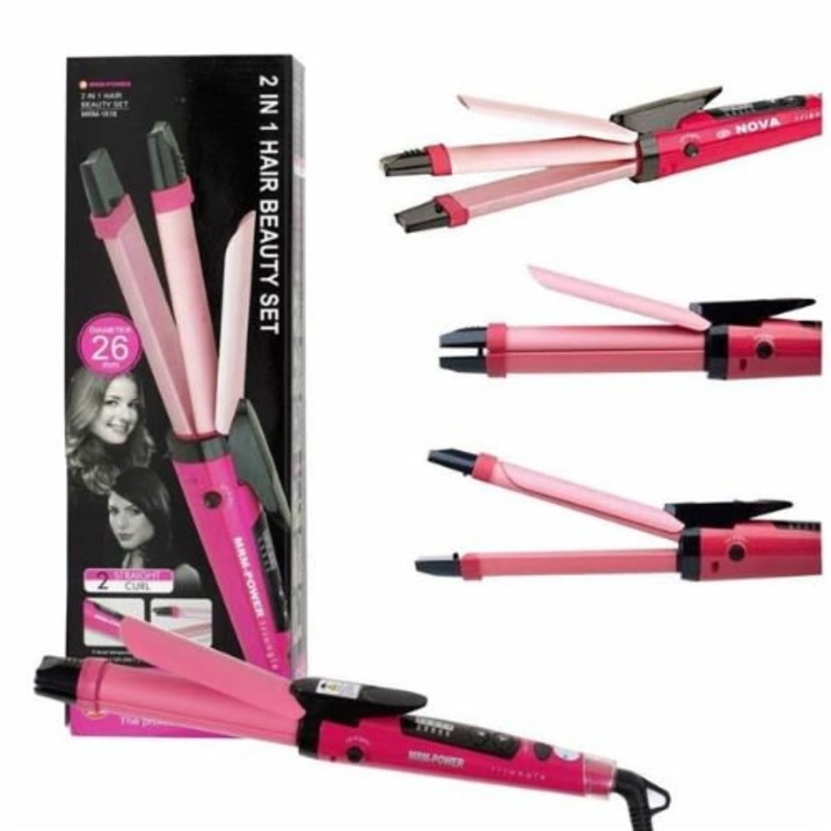 2 in 1 top hair curler straightener