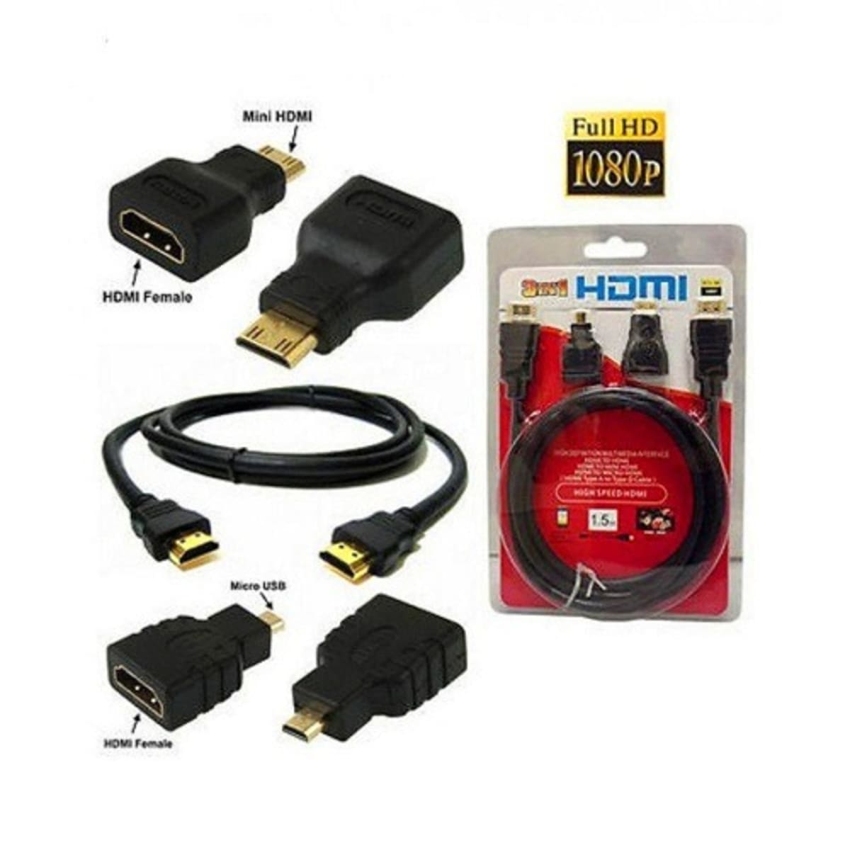 Cable HDMI Adapters, Mini HDMI, Micro HDMI, and DVI Adapters