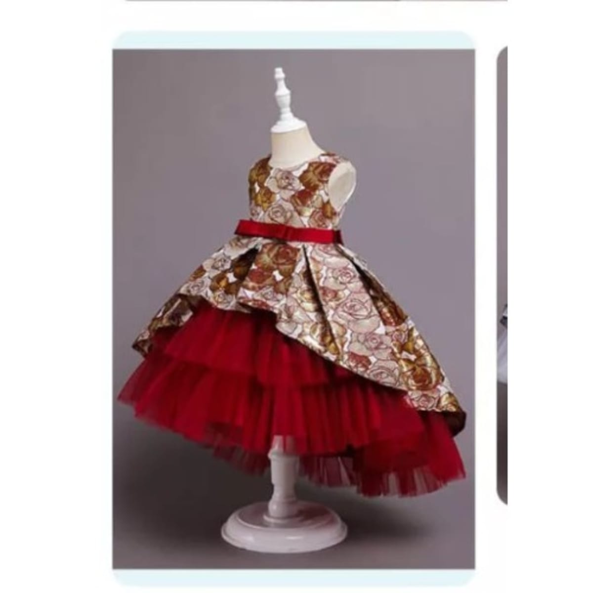 Red and gold hotsell dress for girls