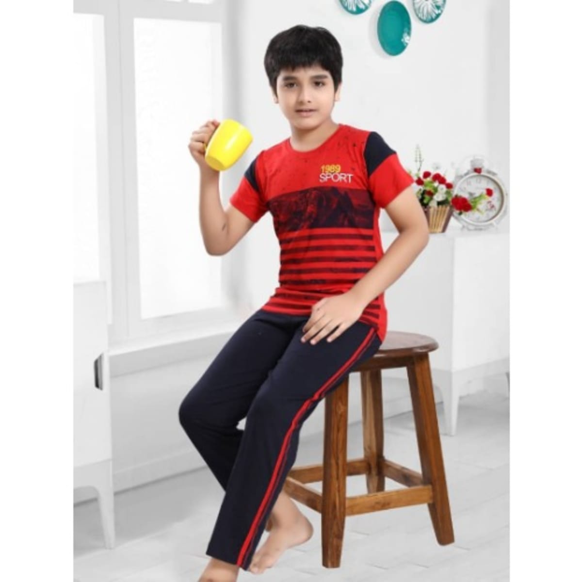 Boys short hotsell sleeve pjs