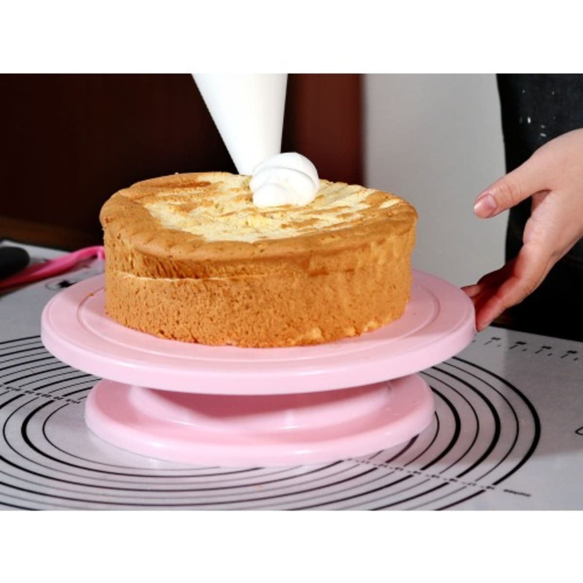 Plastic Cake Plate Turntable Rotating Anti-skid Round Cake Stand Decorating  Revolving Kitchen DIY Pan Baking Tool 31cm AD - AliExpress