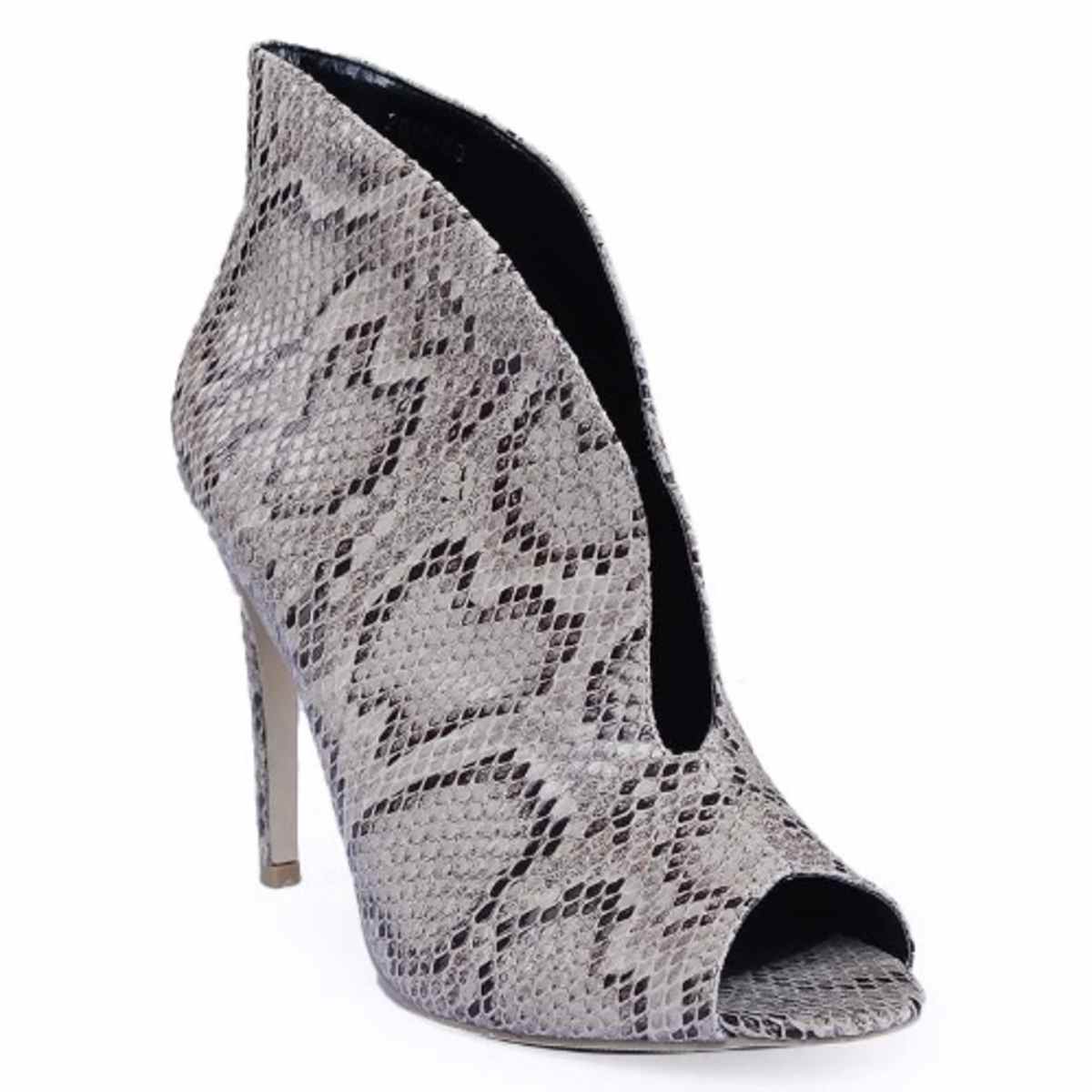Grey peep toe boots on sale