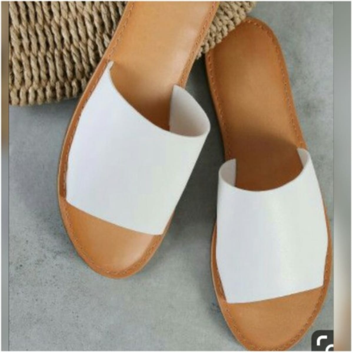 Fashion Front Women s Covered Flat Slippers White Konga Online