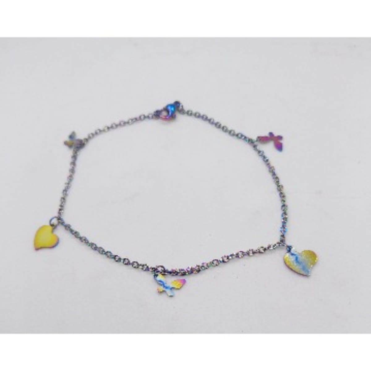 Purple butterfly anklet sale