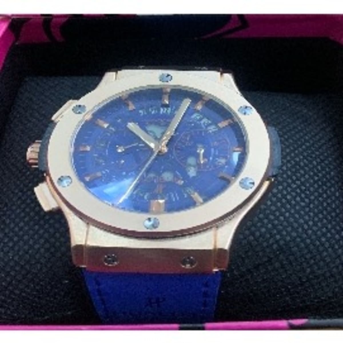 Men s Hublot Leather Strap Chronograph Watches Konga Online