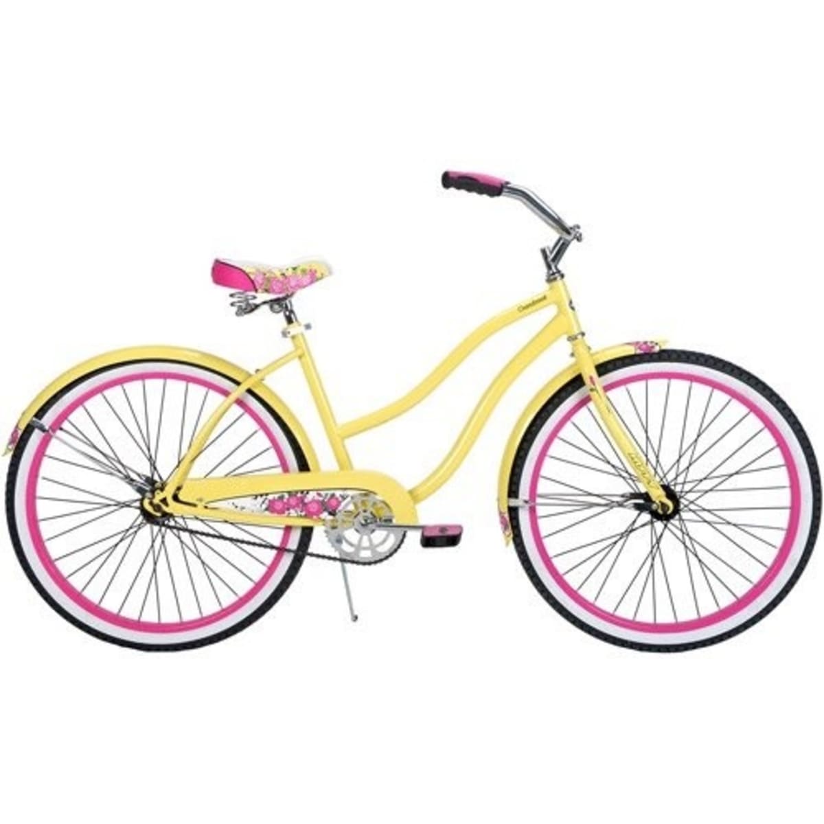 Yellow huffy 2025 beach cruiser bike